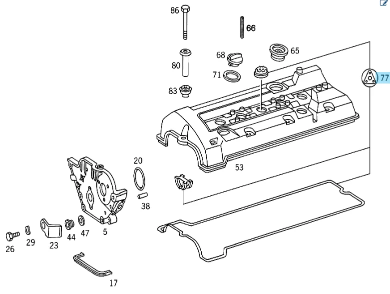 Mercedes Benz Elring Valve Cover Gasket Kit M104 941 2 3 4 5 991 2 4 5 6 Rexton 320 2-Hf-Sep 1040102130 900133 152949701
