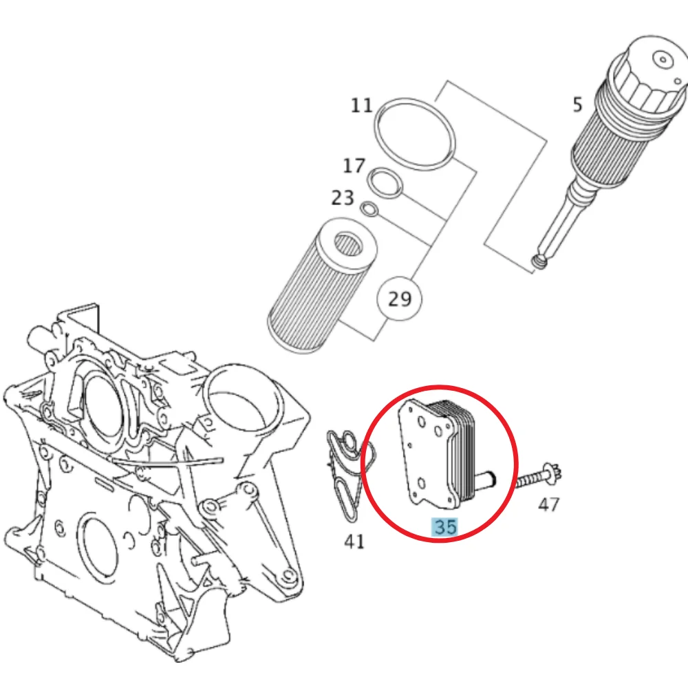 Mercedes Benz BBR Oil Cooler M611 M612 6111880501 6121880301 8MO376755261 90832 0011024235 105000P