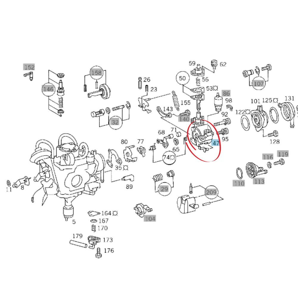 Original Mercedes Benz Carburetor Choke M115 M102 [2PIN] 0000713328 519316000