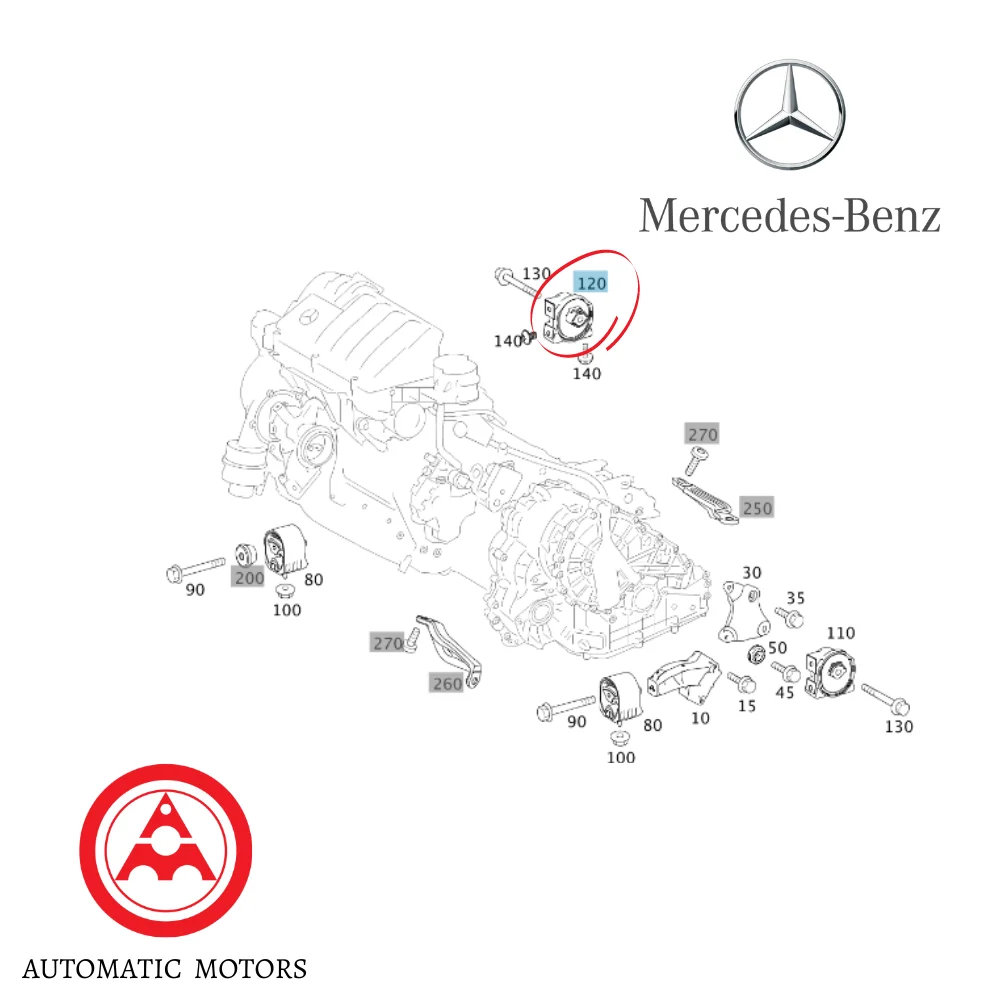 Original Mercedes Benz Transmission Mounting R/H W169 W245 1692400618 3372201
