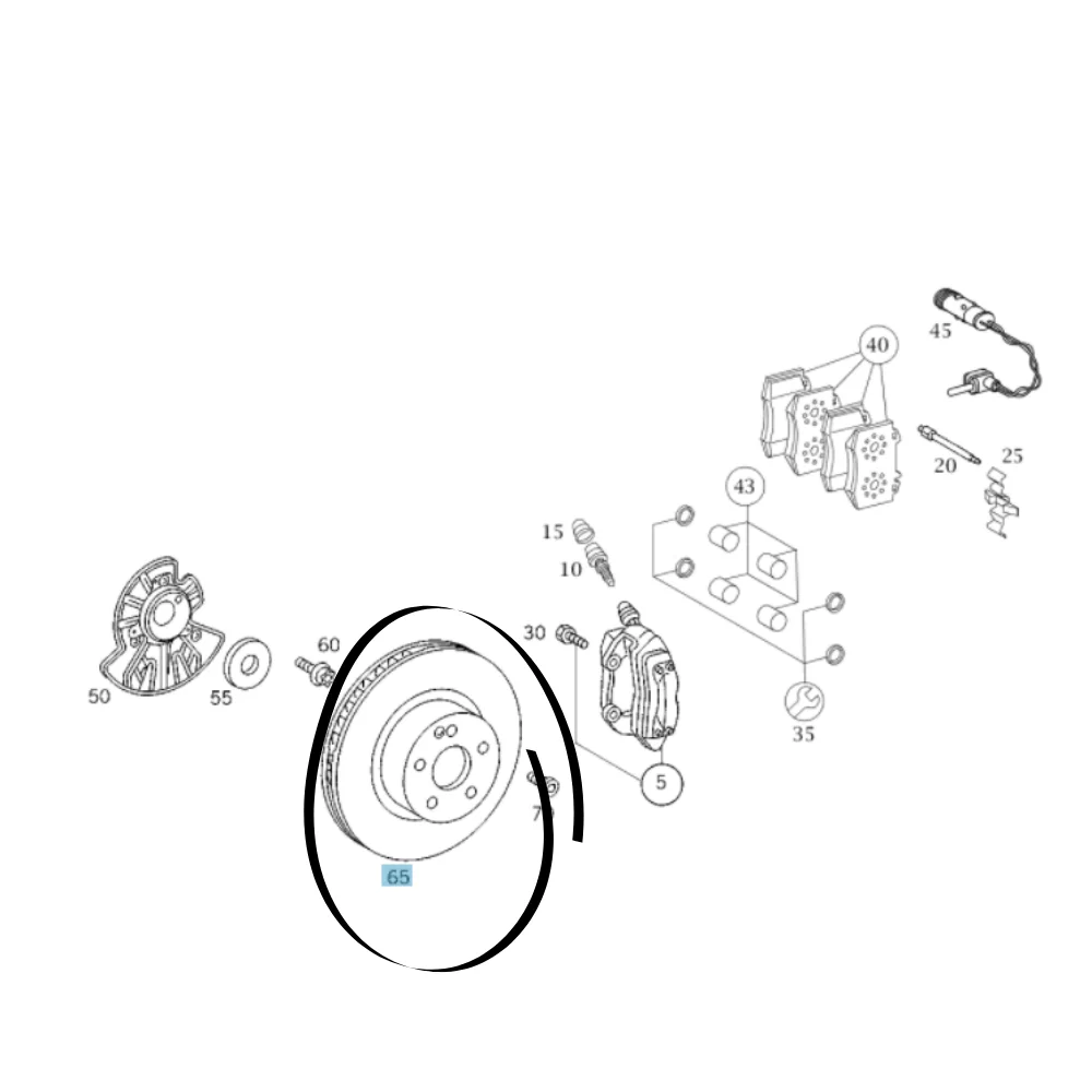 Mercedes Benz Bremann Front Brake Disc W220 S280 320 2204210912 0155212048/PD 0835212048/PD 92099305
