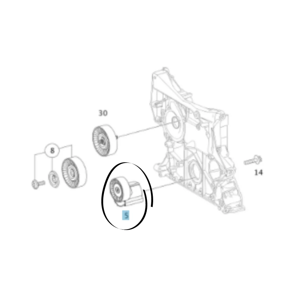 Mercedes Benz Bbr Belt Tensioner M271 Kompressor 2712000270 0011018435