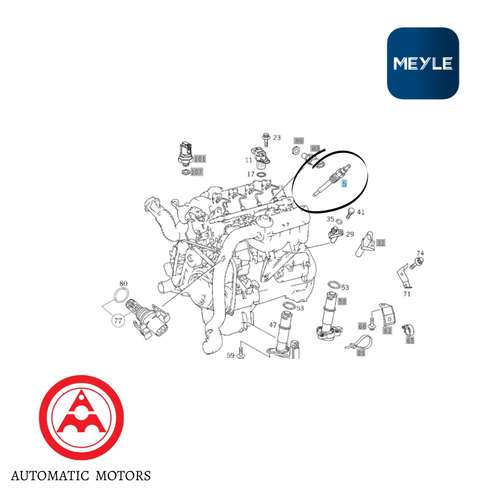 Mercedes Benz Meyle Heat Plug M611 M612 M646 M647 0011592801 0011603701 0011593801 0011594201 0011594801 0011594901 0100