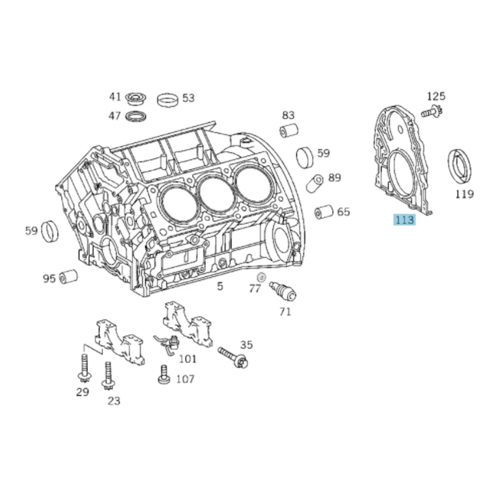 Original Mercedes Benz Flywheel Oil Seal Housing M112 1120110208 1120110108