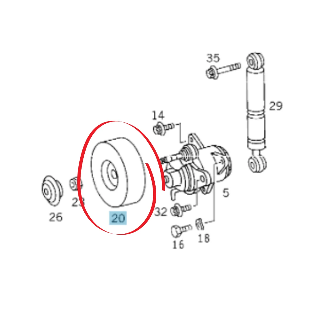Mercedes Benz INA Belt Tensioner Steel Pulley M111 1112000070 0219038 500395 531055120 0140200102 0013012818