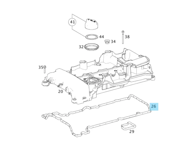 Mercedes Benz Elring Valve Cover Gasket Kit M271 Cgi 820 860 861 2710161221 734850 154104301
