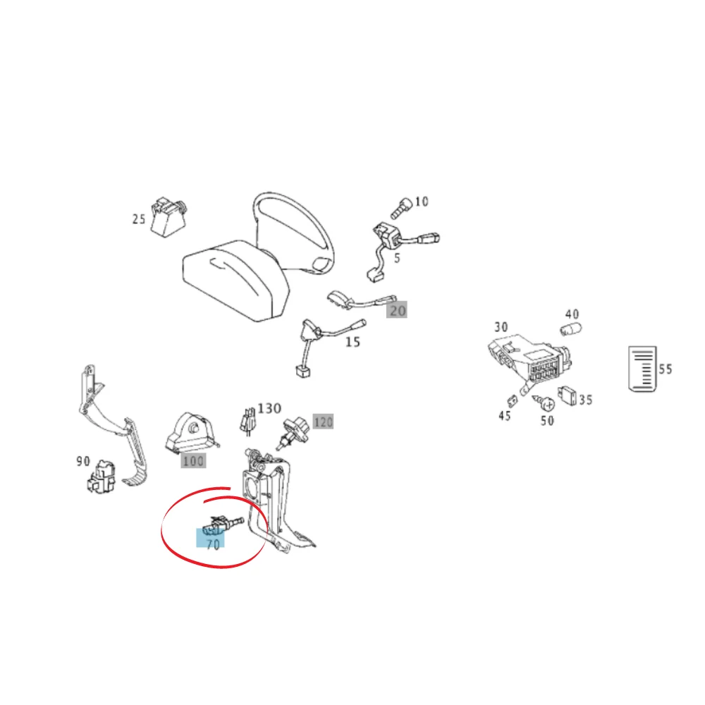 Mercedes Benz Meyle Pedal Brake Contact Switch W210 W202-FC 6-FL-PIN W220 0015456409 0015453109 0015452109 001545950905