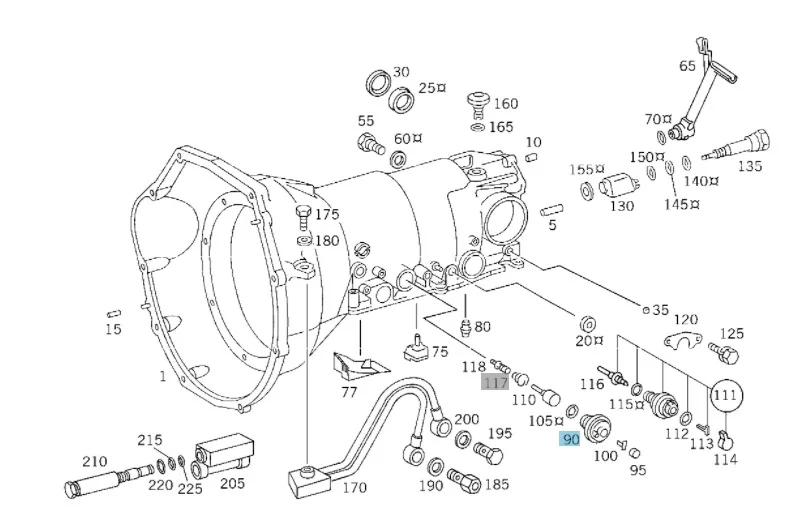 Mercedes Benz Meyle Automatic Transmission Pres Vacumn Pp - Brown 722-3/4/5/6 1262702779