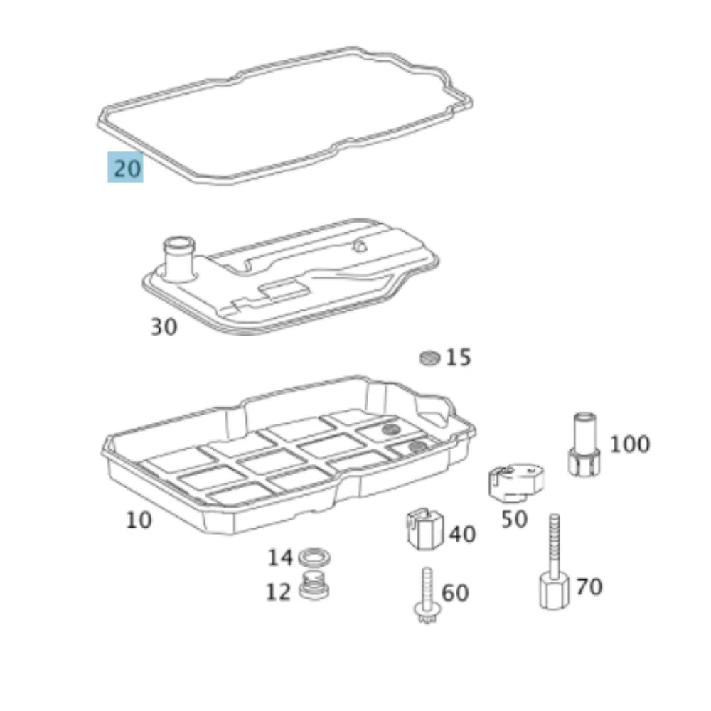 Mercedes Benz Meyle Auto transmission Oil Pan Gasket 722-9 2202710380 2202710180 0141390000