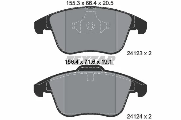 Textar Front Brake Pad Set Volvo S60 S80 V60 V70 XC70 2412301 30778910 3079354 30793941