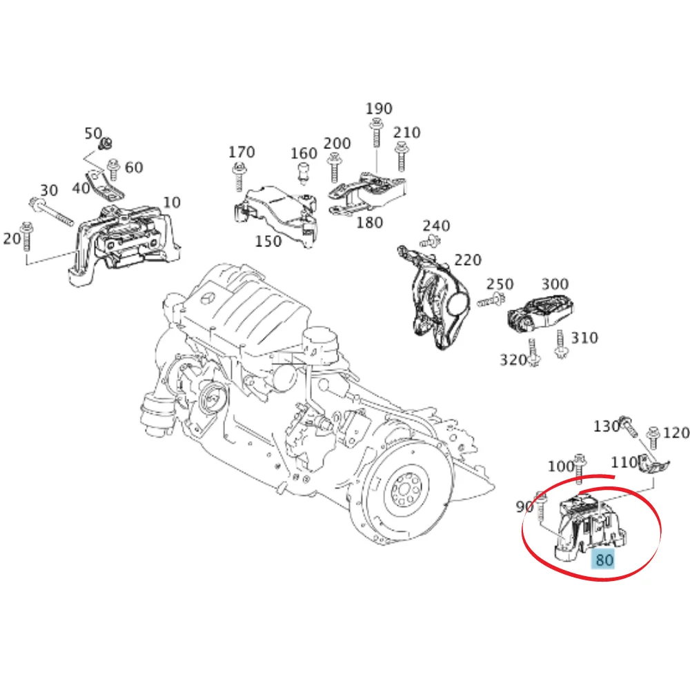 Mercedes Benz Meyle Transmission Mounting L/H W117 W156 W176 W246 2462400617 2462400217 3773701 103918 2462402317