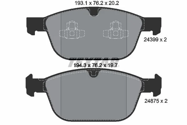 Textar Front Brake Pad Set Volvo XC60 XC90 2439901 30793943 31277334