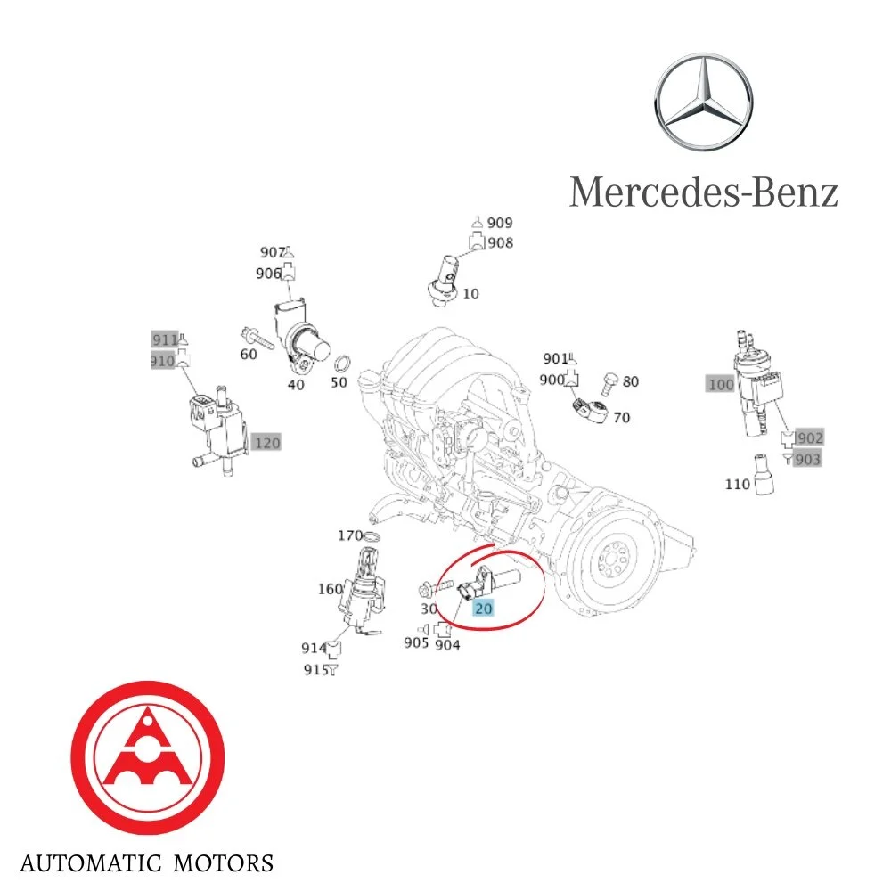 Original Mercedes Benz Crankshaft Position Sensor / FLYWHEEL SENSOR M111 955 M112 FE M271 2-FL-PIN 0031532828