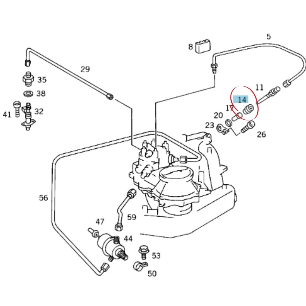 Mercedes Benz Meyle Injection NOZZLE BUSH M103 FE M116 M117 380/500 M104 980 1160700077 1160781073 0140070013
