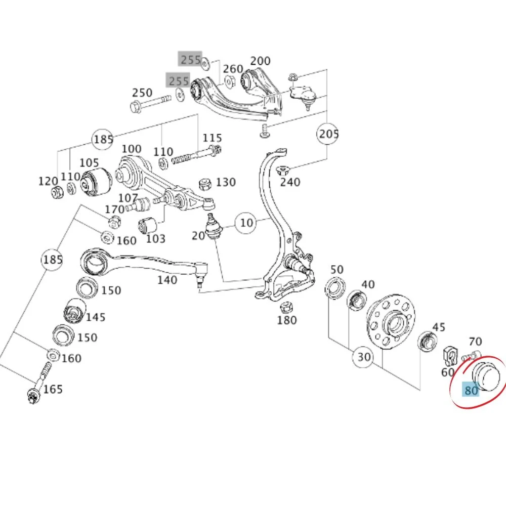 Mercedes Benz Front Hub Grease Cap W124 W201 W203 W140 W211 W212 W245 W206 W221 W204 W220 W177 W222 W118 W168 W176 16835