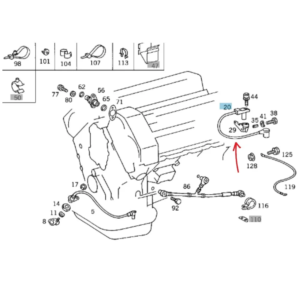 Mercedes Benz BBR Timing Sensor M111-940 M104 W129-280SL W124-E280 0031530128 0261210055 0261210056