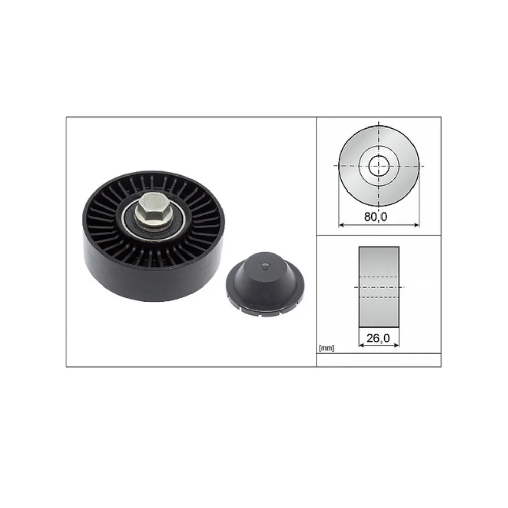 BMW N52/N53 BMW-E60-525i/530i E90 E65 X3-2.5/3.0i X5-E70-3.0i INA Belt Bearing PULLEY 11287535860 532051210 F561423