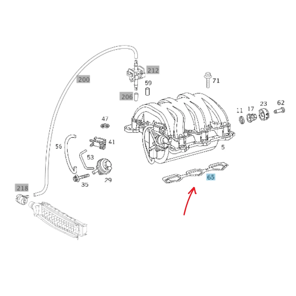 Mercedes Benz Elring Intake Manifold Gasket X-HOLE M112 [USE-2-PC] 1121410980 372620