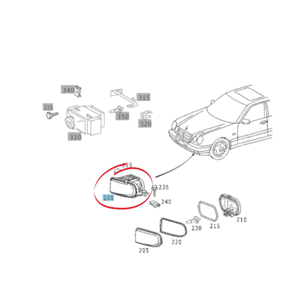 Mercedes Benz Taiwan BPR Spot Lamp AA L/H W210 FC6/99 / W170 [ W202-AMG ] Spot Light 1708200156