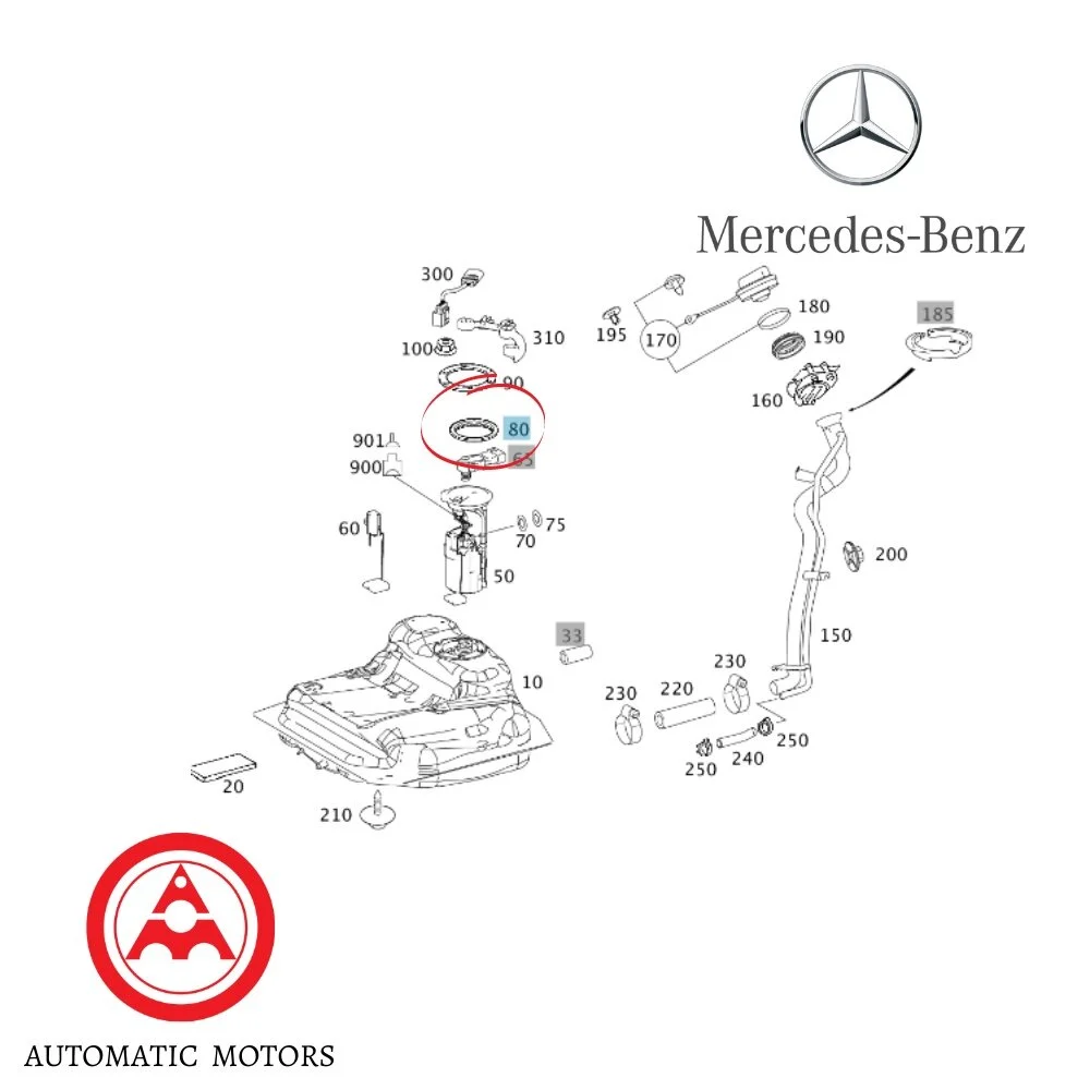Original Mercedes Benz Fuel Pump / Tank Float Sensor Seal W168 W169 W245 1684710279