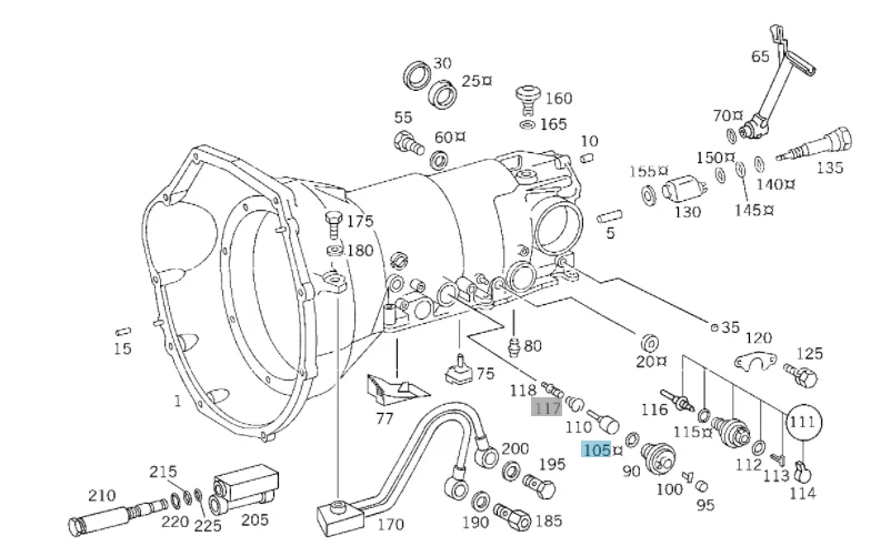 Original Mercedes Benz Automatic Transmission Pres Vacumn Pp O-ring 722-3/4/5 0149971148