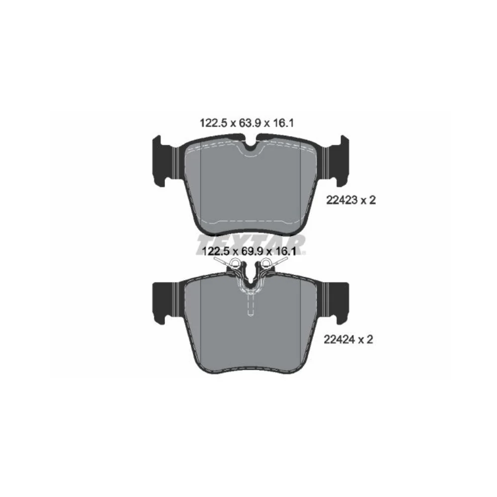Mercedes Benz textar Rear Brake Pad Set W253-GLC250 Amg / Sports W205 C43 2242301 0004205900 0004205200 0004208300