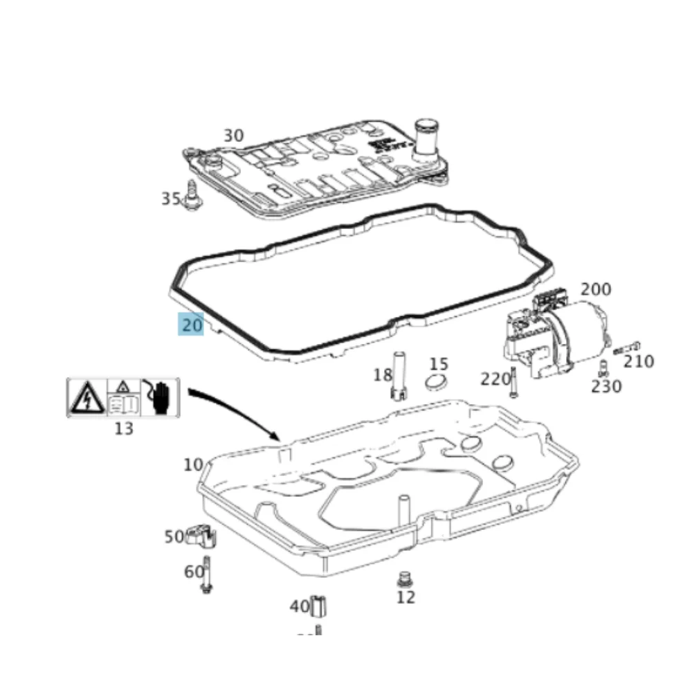 Original Mercedes Benz Auto Transmission Oil Pan Gasket 724-2 W222-S400 Hybrid W212-E300 Hybrid 2122710080 A2122710080
