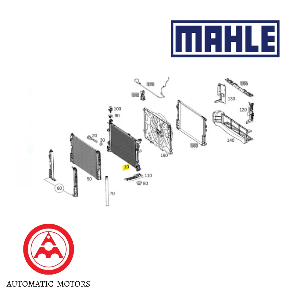 Mercedes Benz Mahle Radiator AA W117/W156/W176/W246-200 2465001303 8MK376924021HE 67187NS 0011017504 0011024946 CR217000