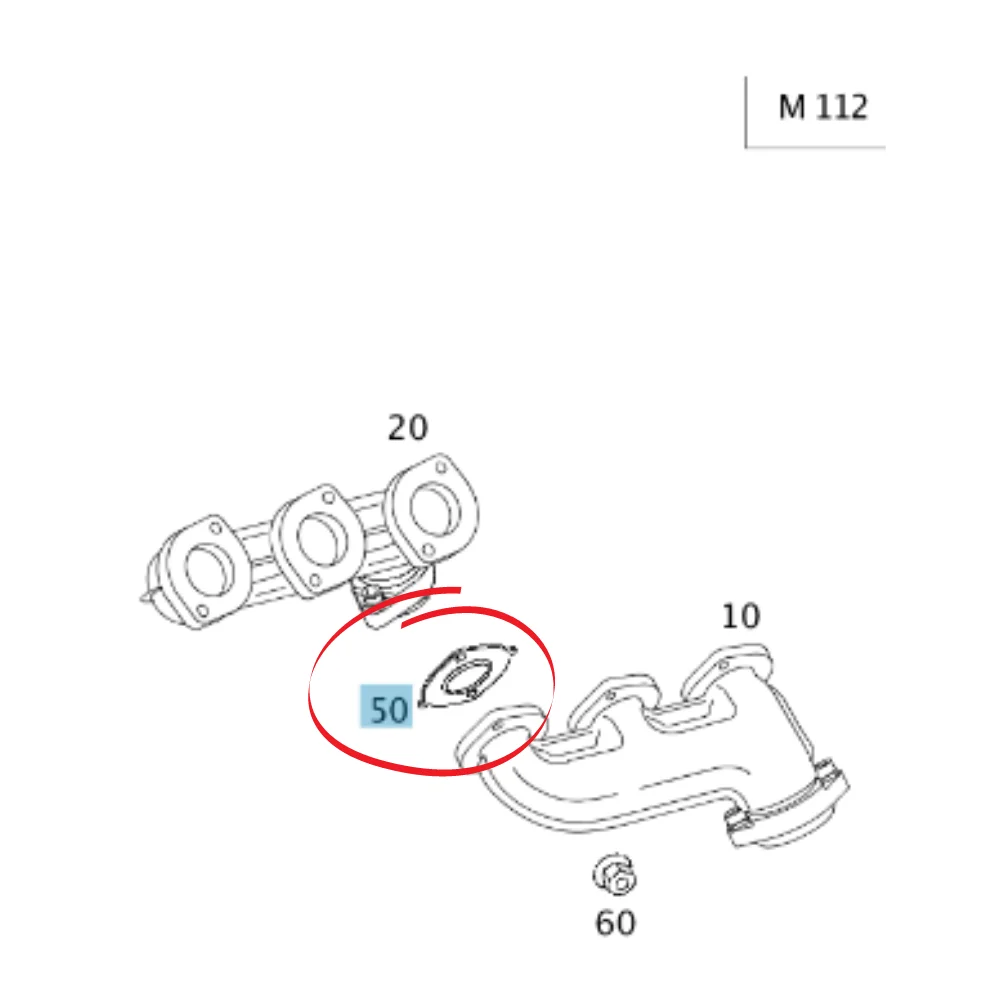 Mercedes Benz Victor-Reinz Exhaust Manifold Gasket M112 V6 [USE-6PC] 1121420180 104630 713120800