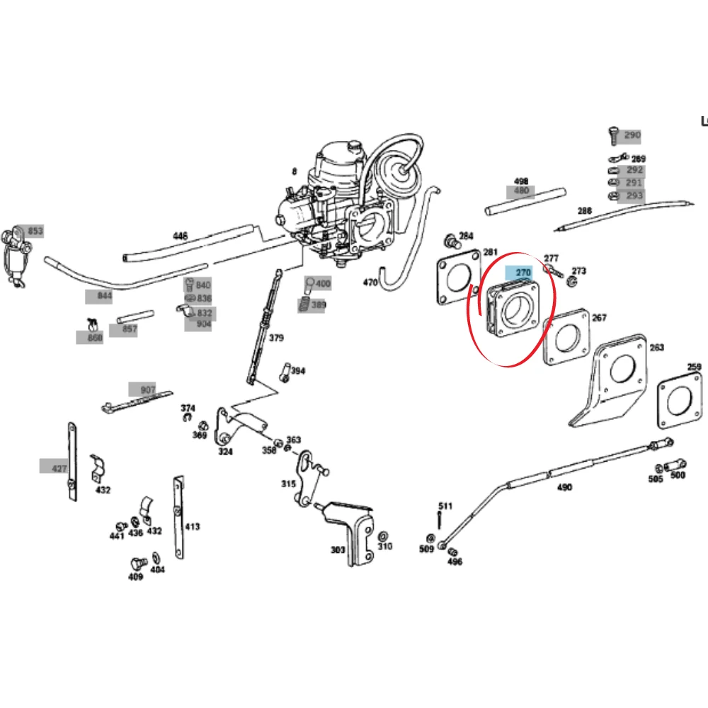 Mercedes Benz BBR Carburetor Mounting M115 M102 1020710168 1020711368 0140710041 001300119