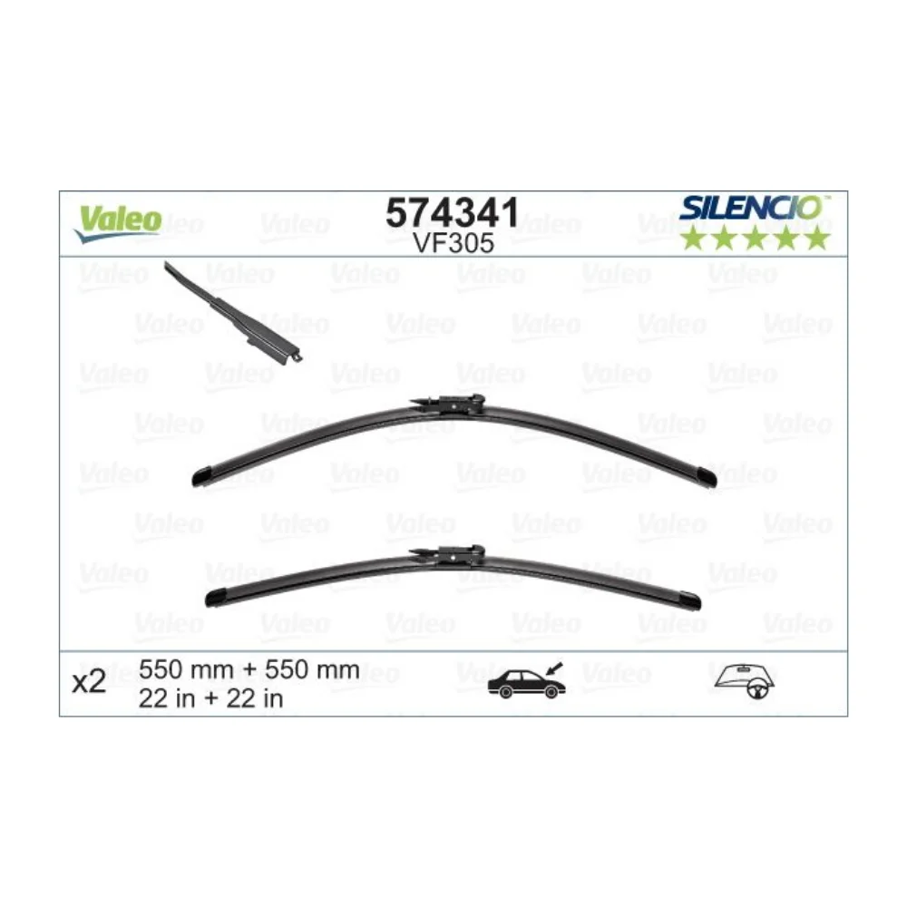 Mercedes Benz Valeo Front Wiper Blade SET W171 W172 1718202600 1718200545 1718200745 574341