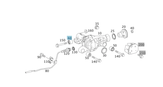 Mercedes Benz Bbr Front Axle Mounting W164 W166 2513330714 1643330014 1663330600 3592301 37949 0011024027