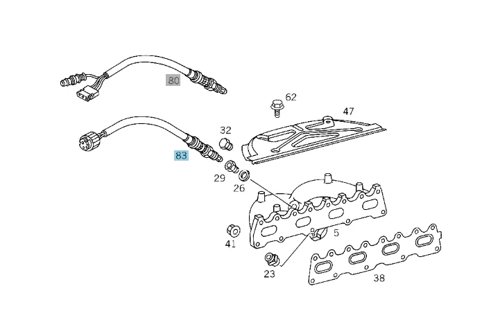 Original Mercedes Benz Manifolds Oxygen Sensor M111 920 41 61 FE C200 220 E200 0005406417
