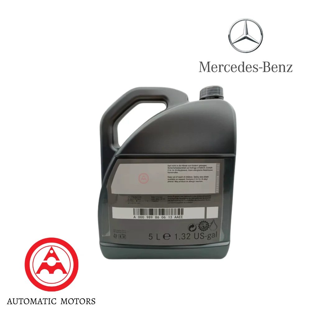 Original Mercedes Benz Engine Oil 5W40 5W/40 Fully Synthetic 5 LITRE 0009898606 13 0009895204 13 0009899202 13 Made In E