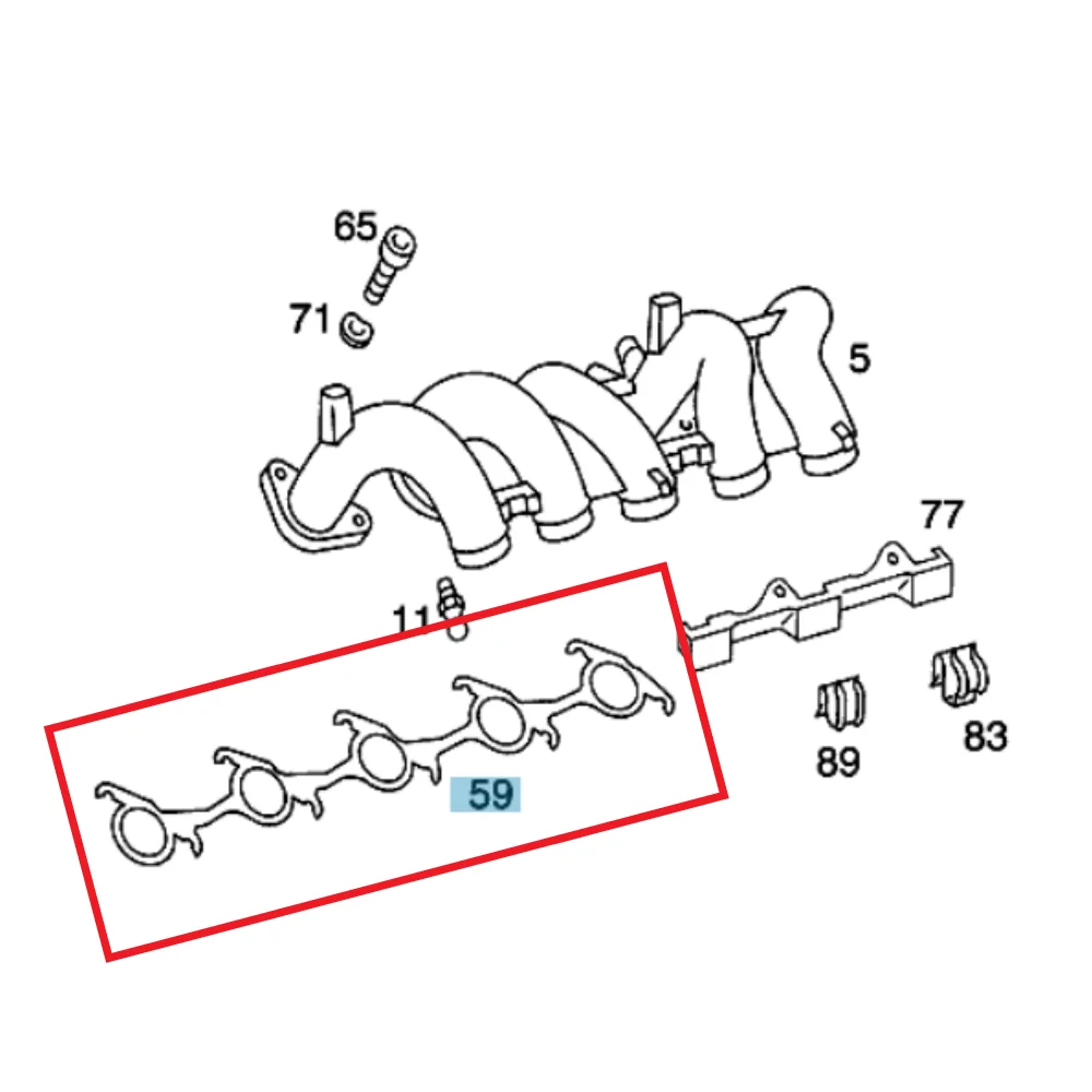 Mercedes Benz Victor Reinz Intake Manifold Gasket M602 M662 6621410280 6021410880 6021410280 6021410080 6021410180 71265