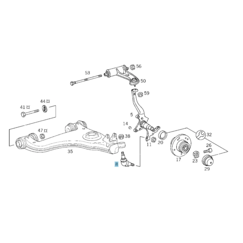 Original Mercedes Benz Front Lower Ball Join W202 W210 W211-4Matic 2113300335 2103300035 2103330427 2023330027 0231032 1