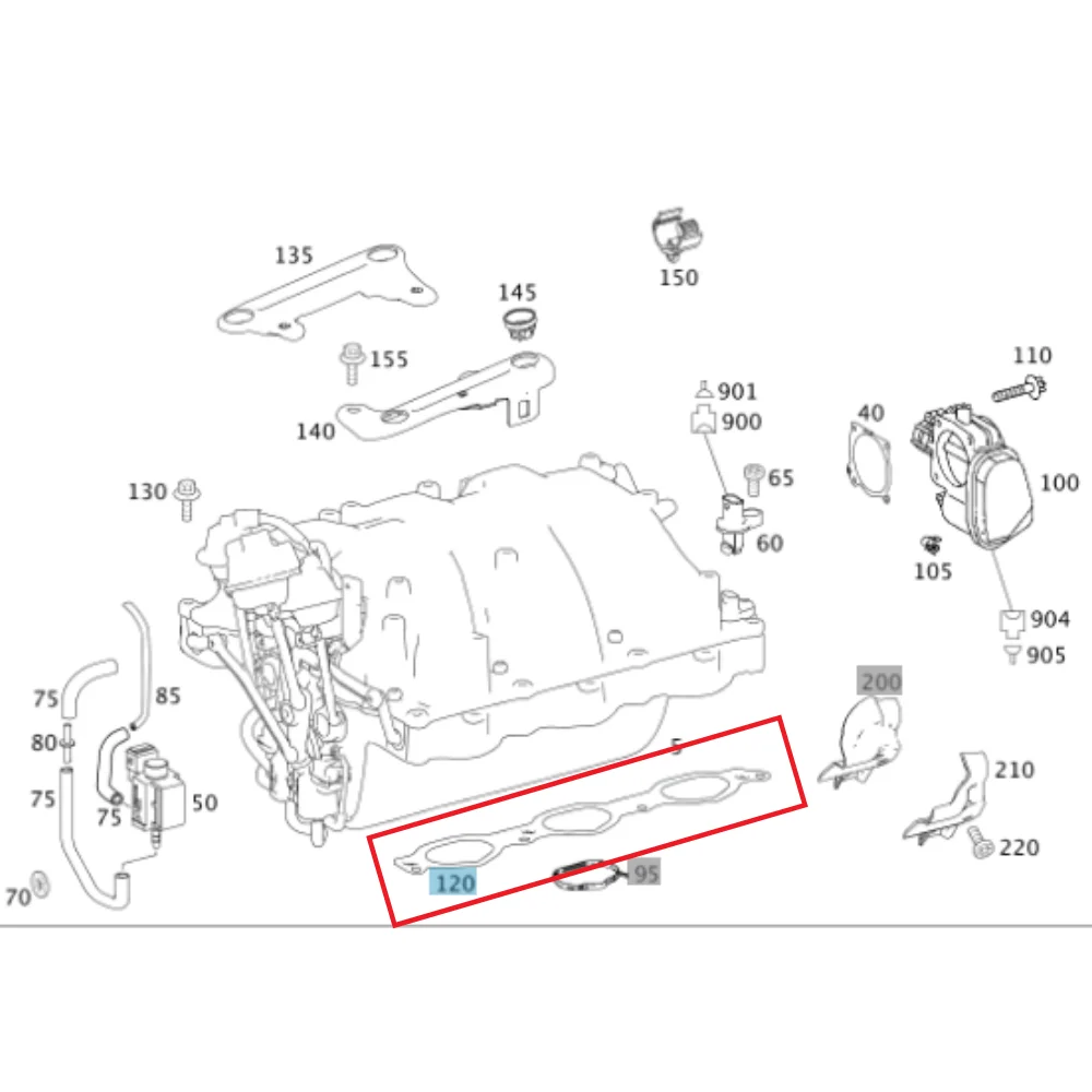Mercedes Benz Victor Reniz Intake Manifold Gasket L/H M272 982/3/4/5 2721410580 713533100 730740