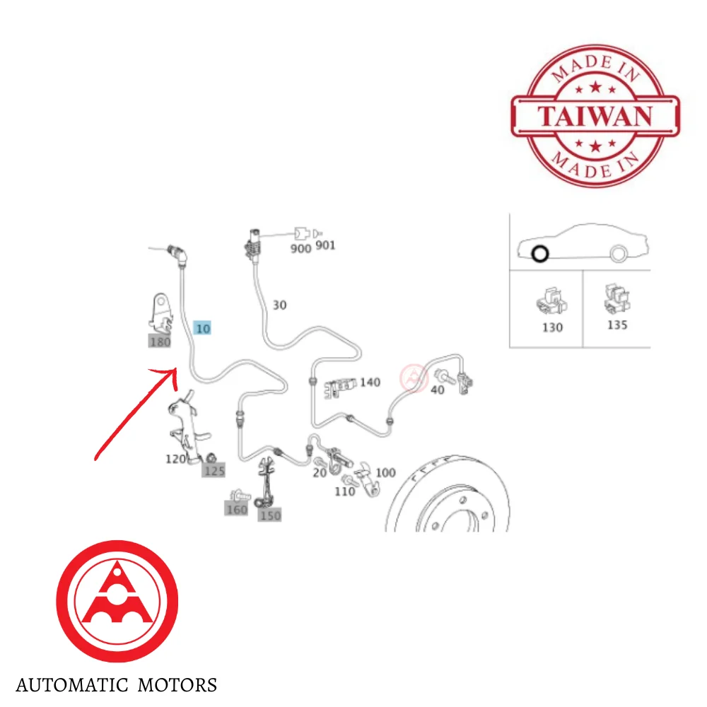 Mercedes Benz Taiwan Front Wheel ABS SENSOR L/R W221 2219057600 2219057100 2215400317 2215401217 2219050001 2219055700 2