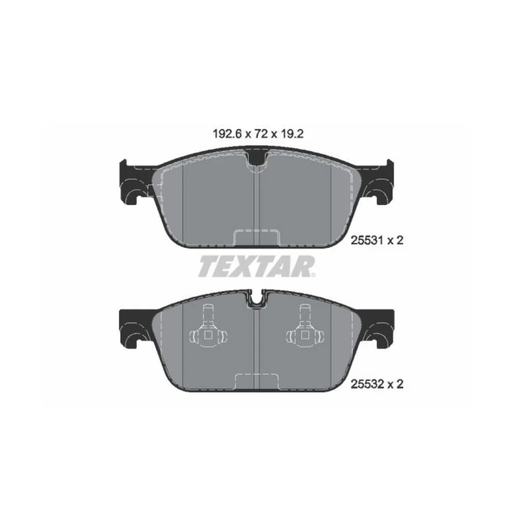 Mercedes Benz Textar Front Brake Pad Set W166 W292 2553101 0074207920 0084200020 0064203620