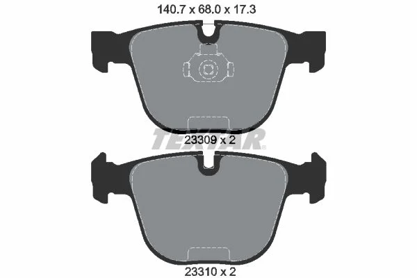 Bmw E65-740 745 750 760i E60-530i E63 645C X5 E70 Textar Rear Brake Pad Set 34216768471 2330902 34216761286 34216757536