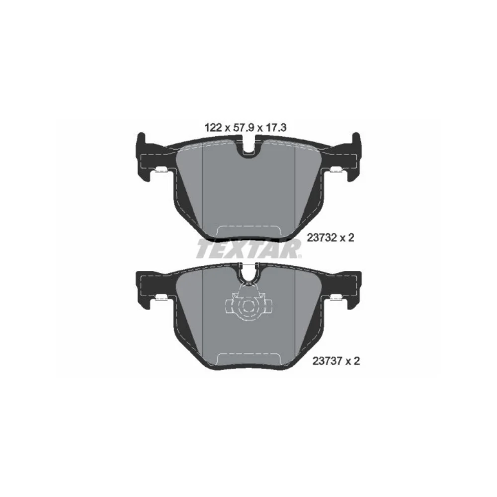 Bmw E60 X6-E71 E63-630i Textar Rear Brake Pad Set 34216763043 34216763044 0252373217 2373201