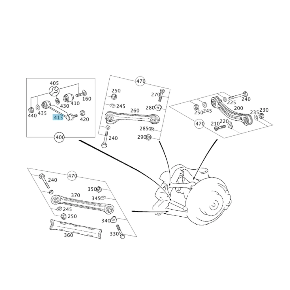Mercedes Benz Lemforder Rear Axle Tie Rod 1 Side Joint With Screw W203 2033500753 2033500353 2517302
