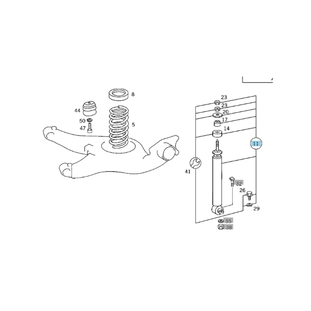 Mercedes Benz Bilstein Rear Absorber W126 W116 W107 1263200431 1263200731 24005111 1263200931