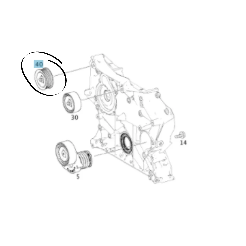 Mercedes Benz Bbr Belt Guide Pulley 271-CGI M156 Use-2 0002021619 1562020619 1562020019 0011023356