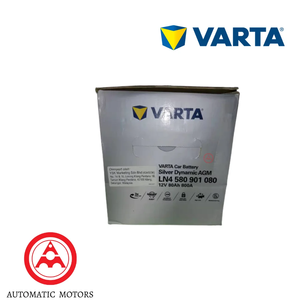 Mercedes Benz Varta Din80 Battery 12V80AH Agm W207 W204 W212 W176 W213 0009822108/26 0019828108 0019820208 LN4580901080