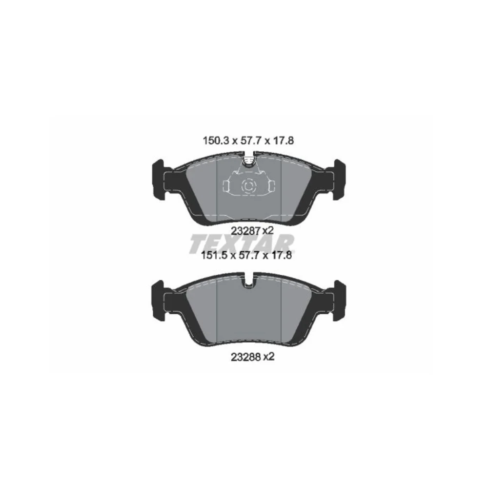 Bmw E46 E36 Textar Front Brake Pad Set 34116761242 34111161438 0252328717 2328702