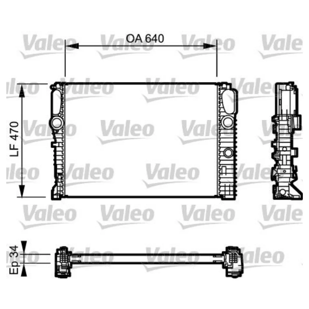 Mercedes Benz Valeo Radiator W211 E200K/270CDI 2115000202 2115003102 2115002302 732870 717072