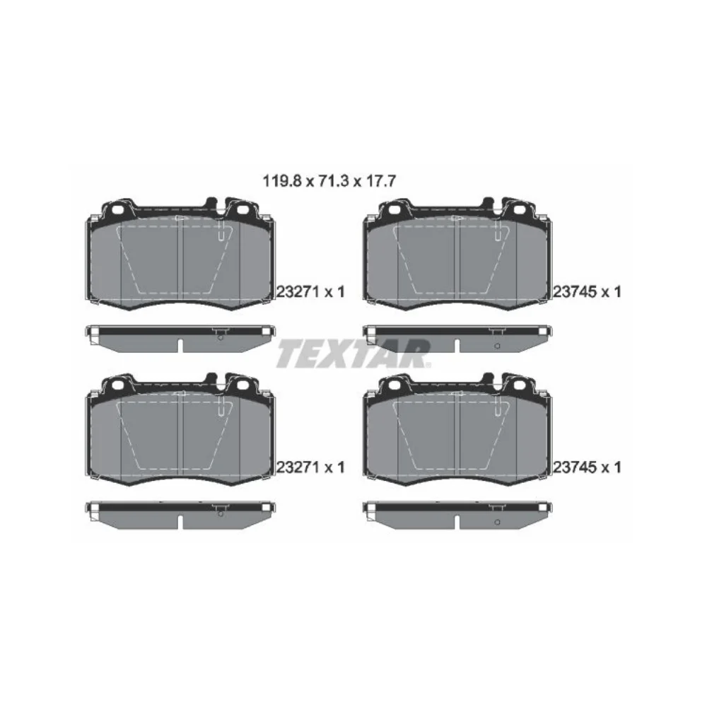 Mrecedes Benz Textar Front Brake Pad Set W219 W220 W163 FC00 W211-E320 2374502 0044209020 0034204220 0044200420