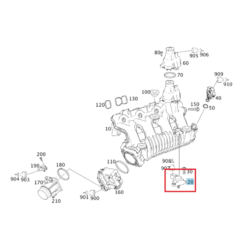 Original Mercedes Benz Air Intake Pressure Sensor M271-E18 0081530228 0261230251 0261230250