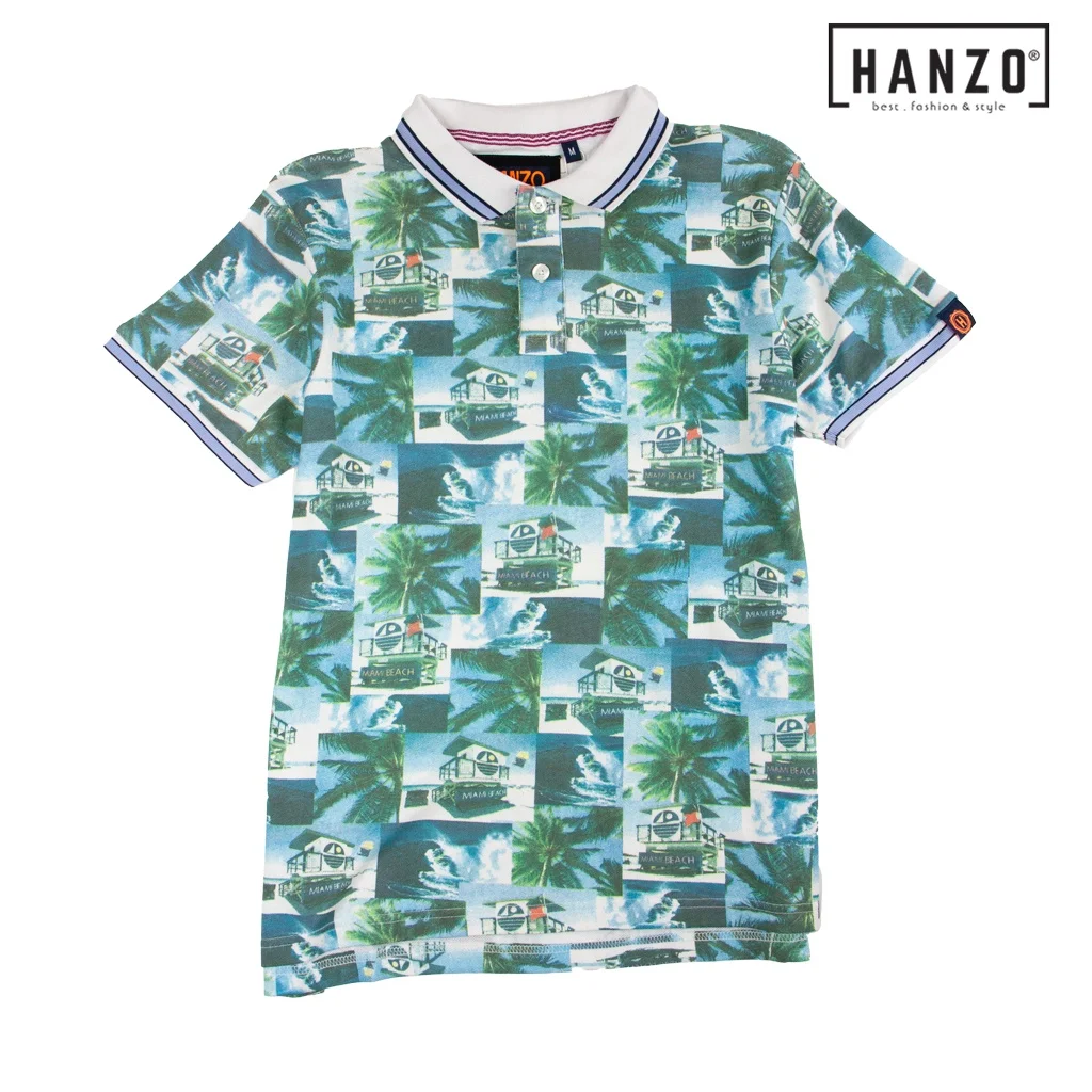HANZO Men Short Slee